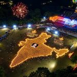 भारत के मानचित्र पर साकार हुआ ‘आशीर्वाद का दीया’, एक साथ जले 51 हजार दीप
